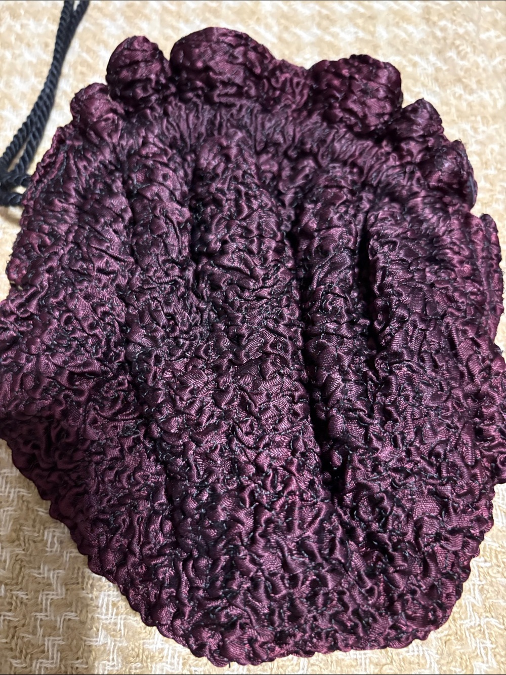 Vera Bradley Mini Drawstring Bag in Deep Plum